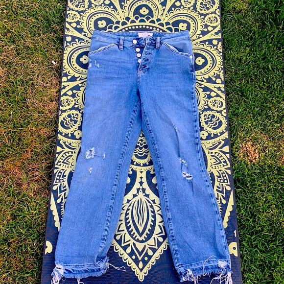 Free People Denim - Free people High waisted light wash jeans